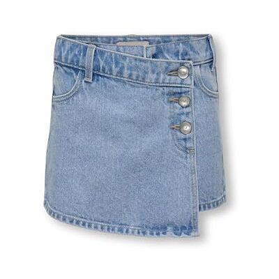 Only KOGJENNY Skort DNM PIM020, Culotte Bambina, Light Blue Denim, Only KOGJENNY Skort DNM PIM020, Culotte Bambina, Light Blue Denim,