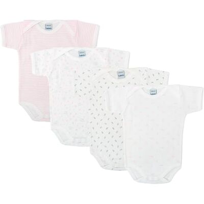 BABIDU Set 4 Body Neonato Manica Corta – 100% Cotone, Morbidi e Traspiranti – Body Unisex Bambino e Bambina, Ideale per l'Uso Quotidiano, Made in Europe BABIDU Set 4 Body Neonato Manica Corta – 100% Cotone, Morbidi e Traspiranti – Body Unisex Bambino e Bambina, Ideale per l'Uso Quotidiano, Made in Europe