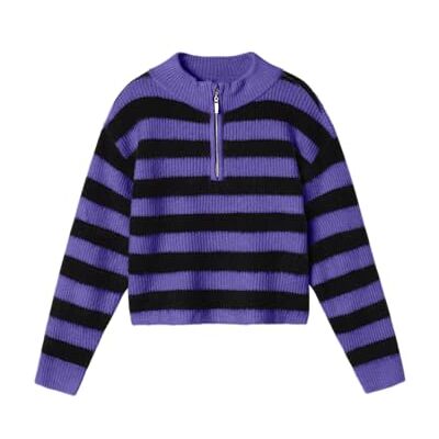 NAME IT Nkfsalemma LS Knit Maglione Lavorato a Maglia, Porpora, 122/128 cm Bambina NAME IT Nkfsalemma LS Knit Maglione Lavorato a Maglia, Porpora, 122/128 cm Bambina