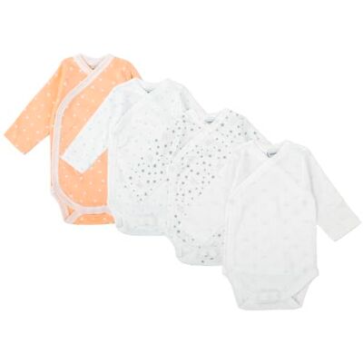 BABIDU Set 4 Body Neonato Manica Lunga – 100% Cotone, Morbidi e Traspiranti – Body Unisex Bambino e Bambina, Ideale per i Giorni Più Freschi, Made in Europe BABIDU Set 4 Body Neonato Manica Lunga – 100% Cotone, Morbidi e Traspiranti – Body Unisex Bambino e Bambina, Ideale per i Giorni Più Freschi, Made in Europe