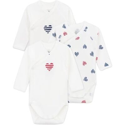 Petit Bateau A0cas, Body Nascita A Maniche Lunghe Unisex Bimbi 0-24, Variante 1, Prematuro (pacco da 3) Petit Bateau A0cas, Body Nascita A Maniche Lunghe Unisex Bimbi 0-24, Variante 1, Prematuro (pacco da 3)