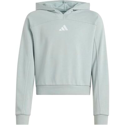 Adidas Fille Junior Girl Holiday Glam Cropped Sweatshirt, Wonder Sage/Silver Met., 14-15 Years Adidas Fille Junior Girl Holiday Glam Cropped Sweatshirt, Wonder Sage/Silver Met., 14-15 Years
