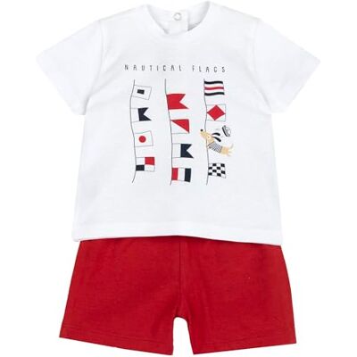Chicco Completo con T-shirt e Pantaloncini Bimbo 0-24 Dotata di Apertura sulla Schiena con Bottoncini 261 Chicco Completo con T-shirt e Pantaloncini Bimbo 0-24 Dotata di Apertura sulla Schiena con Bottoncini 261