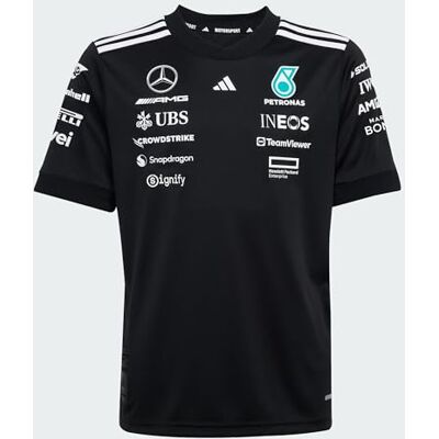 Adidas Unisex Bambini Mercedes AMG Petronas Formula One Team Driver Jersey Black Youth, Black/White, 7-8 Years Adidas Unisex Bambini Mercedes AMG Petronas Formula One Team Driver Jersey Black Youth, Black/White, 7-8 Years