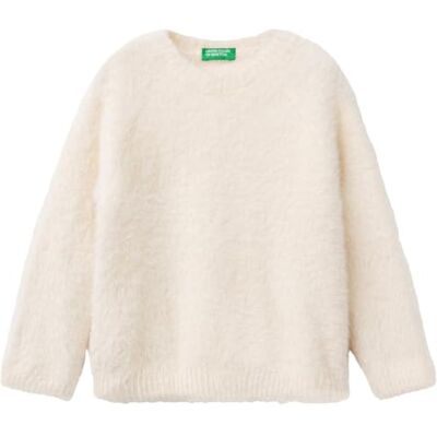 United Colors Of Benetton Maglia G/C M/L Maglione, Bianco, 2 Anni Bambina United Colors Of Benetton Maglia G/C M/L Maglione, Bianco, 2 Anni Bambina