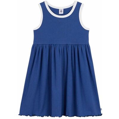 Petit Bateau Abito senza maniche per bambini in cotone tinta unita Petit Bateau Abito senza maniche per bambini in cotone tinta unita