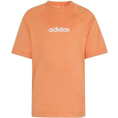 Adidas Mixte Enfant Essentials Linear Logo T-Shirt, Dusky Orange/White, 6-7 Years Adidas Mixte Enfant Essentials Linear Logo T-Shirt, Dusky Orange/White, 6-7 Years