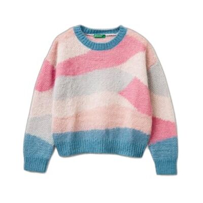 United Colors Of Benetton Maglia G/C M/L Maglione, Blu, 120 cm Bambina United Colors Of Benetton Maglia G/C M/L Maglione, Blu, 120 cm Bambina