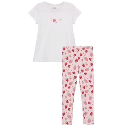 s.Oliver Junior Maglietta/Leggings, 0100, 128/134 cm Bambine e Ragazze s.Oliver Junior Maglietta/Leggings, 0100, 128/134 cm Bambine e Ragazze