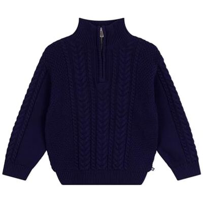 Petit Bateau Maglione Collo Camionista Bambino in Cotone Tinta Unita, Sera, 8 Anni Petit Bateau Maglione Collo Camionista Bambino in Cotone Tinta Unita, Sera, 8 Anni