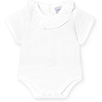 BABIDU Body Neonato Manica Corta 100% Cotone, Body Neonato in Tessuto Bambula con Collo a Volant, Morbido Traspirante e Ipoallergenico per Pelli Sensibili, Abbigliamento Unisex Neonato e Bambina BABIDU Body Neonato Manica Corta 100% Cotone, Body Neonato in Tessuto Bambula con Collo a Volant, Morbido Traspirante e Ipoallergenico per Pelli Sensibili, Abbigliamento Unisex Neonato e Bambina