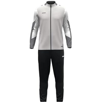 JAKO Tuta da bambino in poliestere Dynamic, grigio chiaro/bianco/grigio, 140 JAKO Tuta da bambino in poliestere Dynamic, grigio chiaro/bianco/grigio, 140