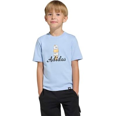 Adidas Mixte Enfant Food Pack Graphic T-Shirt Kids, Glow Blue, 18-24 Months Adidas Mixte Enfant Food Pack Graphic T-Shirt Kids, Glow Blue, 18-24 Months