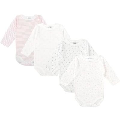 BABIDU Set 4 Body Neonato Manica Lunga Apertura Spalla – 100% Cotone, Morbidi e Traspiranti – Unisex Bambino e Bambina, Facile da Indossare, Made in Europe BABIDU Set 4 Body Neonato Manica Lunga Apertura Spalla – 100% Cotone, Morbidi e Traspiranti – Unisex Bambino e Bambina, Facile da Indossare, Made in Europe