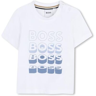 Boss T-Shirt Baby Boys, White, Bianco, 6 Mesi Boss T-Shirt Baby Boys, White, Bianco, 6 Mesi