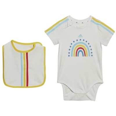 Adidas Unisex Bimbi 0-24 Gift Set — Body With Bib, White / Bliss Blue / Impact Yellow / Bold Orange, 12-18 Months Adidas Unisex Bimbi 0-24 Gift Set — Body With Bib, White / Bliss Blue / Impact Yellow / Bold Orange, 12-18 Months