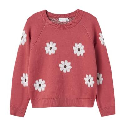 NAME IT Nmfleia LS Knit, Rapture Rose, 116 cm Bambina NAME IT Nmfleia LS Knit, Rapture Rose, 116 cm Bambina