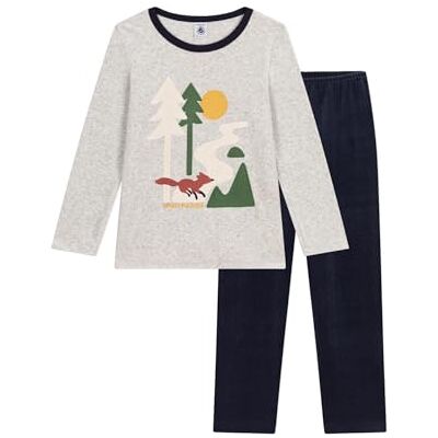 Petit Bateau A0BHD Pigiama A Maniche Lunghe Bambino Smoking/Multico 5 Anni Petit Bateau A0BHD Pigiama A Maniche Lunghe Bambino Smoking/Multico 5 Anni
