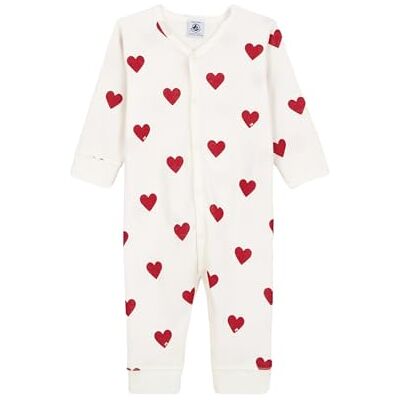 Petit Bateau A00E9, Dormi bene pigiama senza piedi Bimba 0-24, Bianco Marshmallow/Rosso Terkuit, 3 mesi Petit Bateau A00E9, Dormi bene pigiama senza piedi Bimba 0-24, Bianco Marshmallow/Rosso Terkuit, 3 mesi