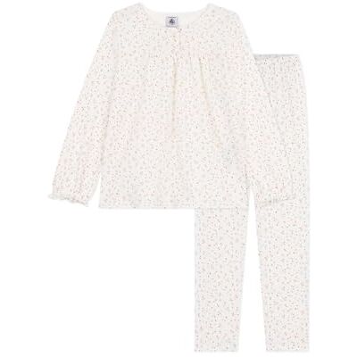 Petit Bateau Pigiama Bambino in Cotone Stampato a Pois, Marshmallow/Multico, 6 Anni Petit Bateau Pigiama Bambino in Cotone Stampato a Pois, Marshmallow/Multico, 6 Anni