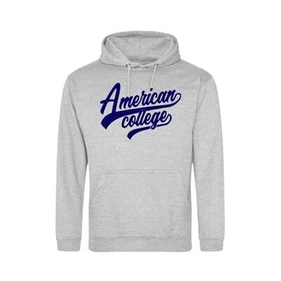 AMERICAN COLLEGE USA Maglione con Cappuccio per Bambini Ragazza Sweatshirt, Grigio, 12 Anni Unisex Kids AMERICAN COLLEGE USA Maglione con Cappuccio per Bambini Ragazza Sweatshirt, Grigio, 12 Anni Unisex Kids
