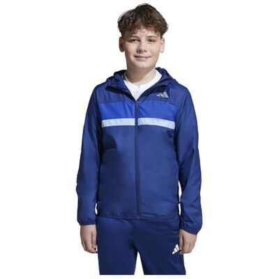 Adidas Mixte enfant TIBERIO WINDBREAKER, dark blue/team royal blue/glow blue, 15-16 Years Adidas Mixte enfant TIBERIO WINDBREAKER, dark blue/team royal blue/glow blue, 15-16 Years