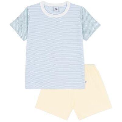 Petit Bateau Pigiama Pantaloncini Bambino in Cotone a Righe Petit Bateau Pigiama Pantaloncini Bambino in Cotone a Righe