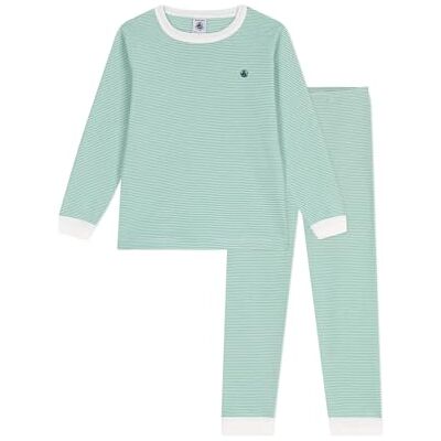 Petit Bateau A0cuu, Pigiama Bambina, Aloe Vera/Malvavisco, 2 Anni Petit Bateau A0cuu, Pigiama Bambina, Aloe Vera/Malvavisco, 2 Anni