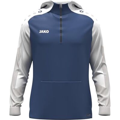 JAKO Felpa con Cappuccio Dynamic, per Bambini, Blu Notte/Bianco/Grigio Chiaro, 140 JAKO Felpa con Cappuccio Dynamic, per Bambini, Blu Notte/Bianco/Grigio Chiaro, 140