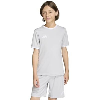 Adidas Unisex Bambini e Ragazzi Entrada26 Jersey Kids Shirt, Team Light Grey/White, 7-8 Years Adidas Unisex Bambini e Ragazzi Entrada26 Jersey Kids Shirt, Team Light Grey/White, 7-8 Years