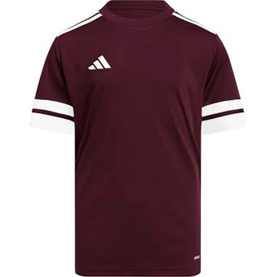 Adidas SQUADRA25 JERSEY SHORT SLEEVE KIDS, T-shirt Unisex Bambini, team maroon 2/white, Adidas SQUADRA25 JERSEY SHORT SLEEVE KIDS, T-shirt Unisex Bambini, team maroon 2/white,