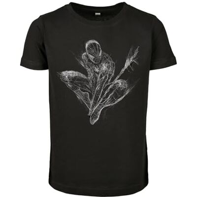 Unisex Kids Spiderman Scratched Tee T-Shirt, Black, 146/152 Unisex Kids Spiderman Scratched Tee T-Shirt, Black, 146/152