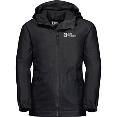 Jack Wolfskin Snowy Days Jacket Kids, Cappotto Unisex, Black, Jack Wolfskin Snowy Days Jacket Kids, Cappotto Unisex, Black,