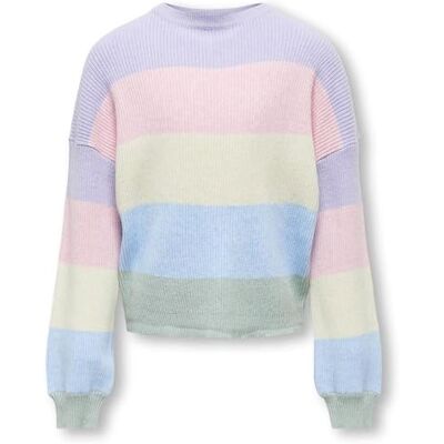 Only Maglione da Ragazza KOGSANDY, Lavandula/Strisce: Rosa/Betulla/Campana/giadeite, 146/152 cm Only Maglione da Ragazza KOGSANDY, Lavandula/Strisce: Rosa/Betulla/Campana/giadeite, 146/152 cm