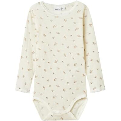 NAME IT Nmfwang Wool Needle Ls Body Noos Body a maniche lunghe da bambina, confezione da 1, bianco, numeric_92 NAME IT Nmfwang Wool Needle Ls Body Noos Body a maniche lunghe da bambina, confezione da 1, bianco, numeric_92