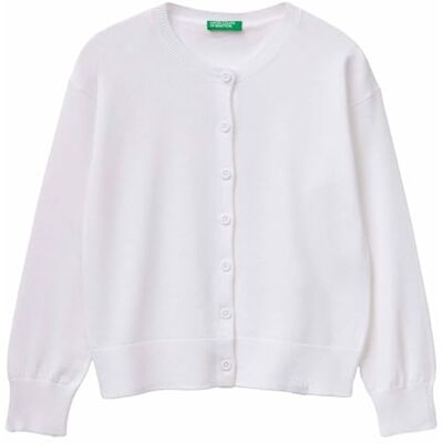 United Colors Of Benetton Maglia Coreana M/L Maglione Cardigan, Bianco, 170 cm Bambina United Colors Of Benetton Maglia Coreana M/L Maglione Cardigan, Bianco, 170 cm Bambina