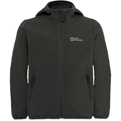 Jack Wolfskin FOURWINDS JACKET KIDS Giacca softshell Bambini unisex, granite black, Jack Wolfskin FOURWINDS JACKET KIDS Giacca softshell Bambini unisex, granite black,