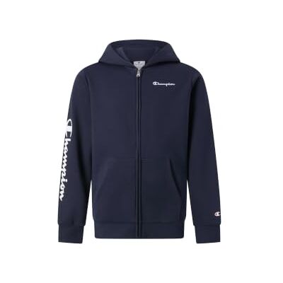 Champion Core Heritage Boy Felpa con Cappuccio e Zip Intera, Blu Navy Champion Core Heritage Boy Felpa con Cappuccio e Zip Intera, Blu Navy