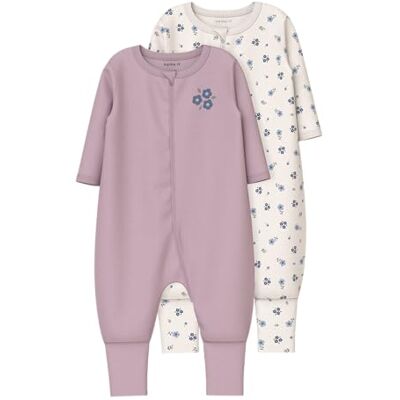 NAME IT baby Nbfnightsuit 2P Zip FF Jet Flower Noos, Jet Stream, 3XL NAME IT baby Nbfnightsuit 2P Zip FF Jet Flower Noos, Jet Stream, 3XL
