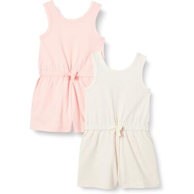 Amazon Essentials Bambine e ragazze Tuta in maglia senza maniche, Pacco da 2, Avena Puntinato/Rosa, 8 anni Amazon Essentials Bambine e ragazze Tuta in maglia senza maniche, Pacco da 2, Avena Puntinato/Rosa, 8 anni