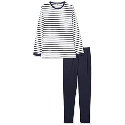 Petit Bateau , Pigiama Bambini e ragazzi, Bianco Marshmallow/Blu Smoking, 14 anni Petit Bateau , Pigiama Bambini e ragazzi, Bianco Marshmallow/Blu Smoking, 14 anni