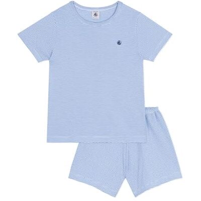 Petit Bateau Pigiama Pantaloncini Bambino in Cotone a Righe Petit Bateau Pigiama Pantaloncini Bambino in Cotone a Righe