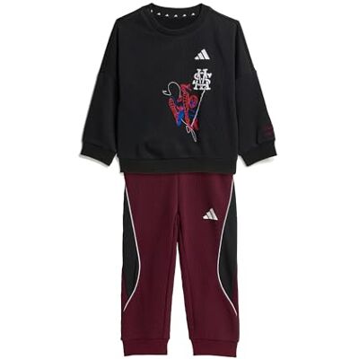 Adidas Unisex Bimbi 0-24 Marvel Spider-Man Jogger Track_Suit, black/white, 2-3 Years Adidas Unisex Bimbi 0-24 Marvel Spider-Man Jogger Track_Suit, black/white, 2-3 Years