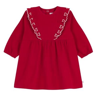Petit Bateau Abito da Bambina in Velluto a Coste a Maniche Lunghe, Tinta Unita, A0dzs01, Abito da Bambina (Confezione da 1), Rosso, 12 Mesi Petit Bateau Abito da Bambina in Velluto a Coste a Maniche Lunghe, Tinta Unita, A0dzs01, Abito da Bambina (Confezione da 1), Rosso, 12 Mesi