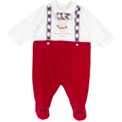 Chicco Tutina Natale Bimbo 0-24 in Morbido Tessuto FW25 253 Chicco Tutina Natale Bimbo 0-24 in Morbido Tessuto FW25 253