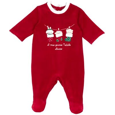 Chicco Tutina Natale Bimbo 0-24 in Morbido Tessuto FW25 253 Chicco Tutina Natale Bimbo 0-24 in Morbido Tessuto FW25 253