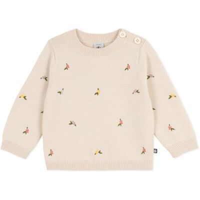 Petit Bateau 03 Maglione per Bambini in Lana e Cotone, con Fiori Ricamati, per Bambini, Confezione da 1, Ecru Multicolore, 24 Mesi Petit Bateau 03 Maglione per Bambini in Lana e Cotone, con Fiori Ricamati, per Bambini, Confezione da 1, Ecru Multicolore, 24 Mesi
