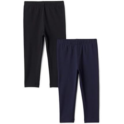 Amazon Essentials Leggings da Bambina, Confezione da 2, Blu Navy, 8-9 anni Amazon Essentials Leggings da Bambina, Confezione da 2, Blu Navy, 8-9 anni
