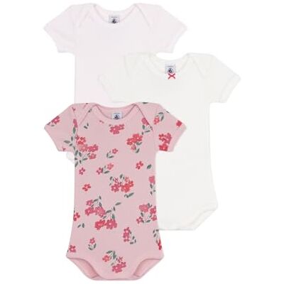 Petit Bateau Set di body a maniche corte in cotone floreale per neonato, 00, biancheria intima da giorno per bambine (confezione da 3), Multicolore, 4 anni Petit Bateau Set di body a maniche corte in cotone floreale per neonato, 00, biancheria intima da giorno per bambine (confezione da 3), Multicolore, 4 anni