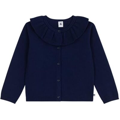 Petit Bateau Cardigan Bambino in Lana e Cotone Tinta Unita, Sera, 8 Anni Petit Bateau Cardigan Bambino in Lana e Cotone Tinta Unita, Sera, 8 Anni